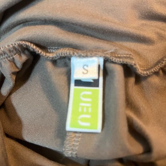 UEU Pants Stretch Cuffed Brown Size Small Hammer Flouncy Athleisure Cuffed Legs - Picture 4 of 6